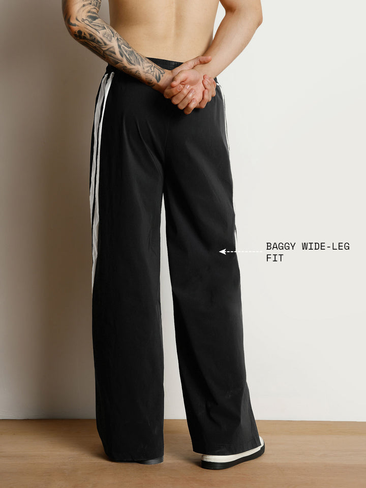 Black Drift Wide Leg Tracks - Men