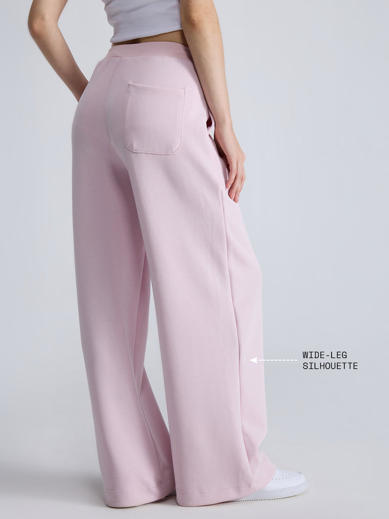 Blush Mello Wide Leg Joggers - Women