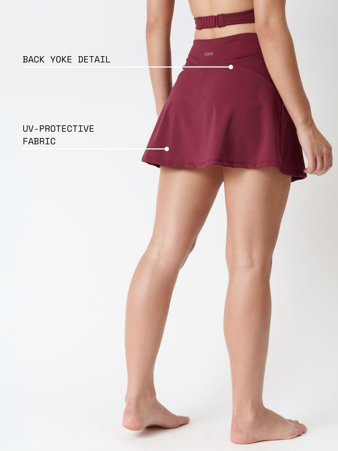 Cherry Ripple Swim Skorts