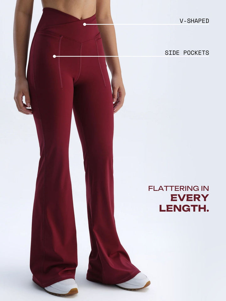 Cherry Hourglass Flared Leggings