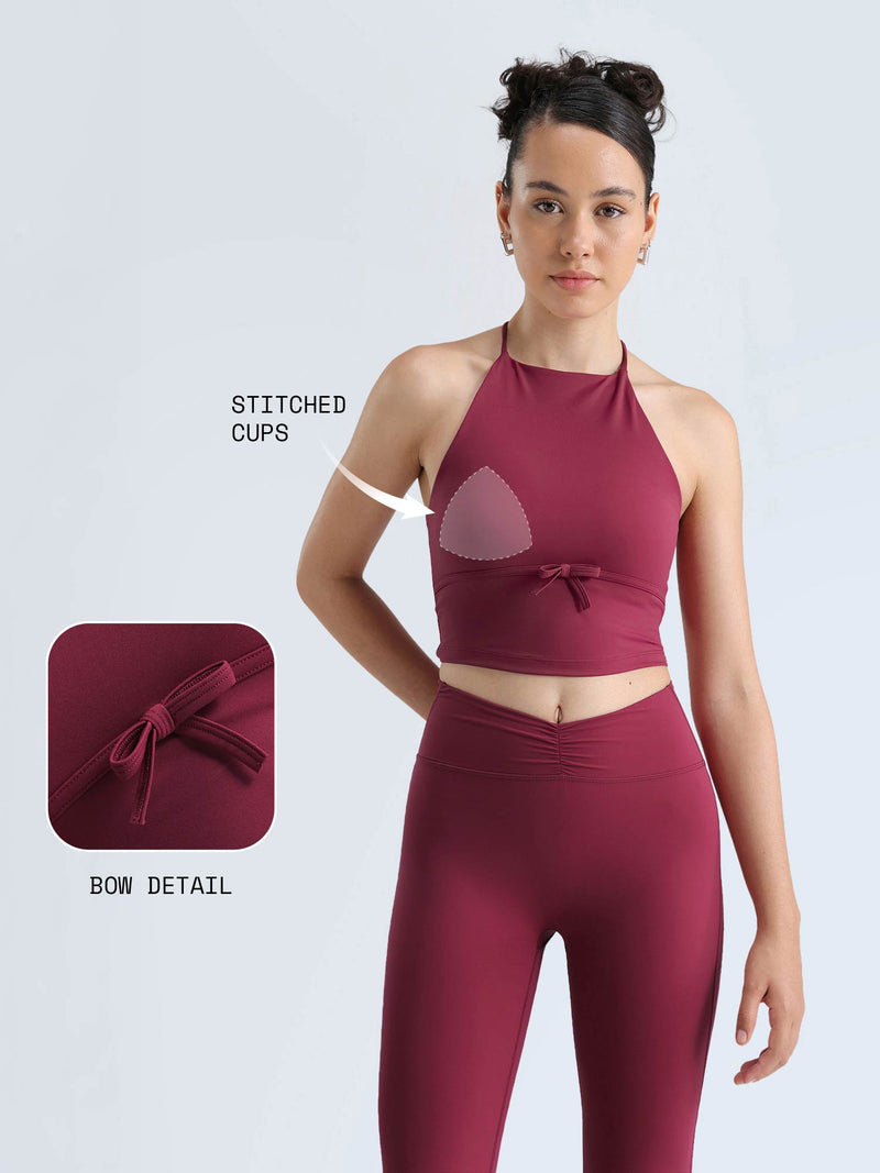 Berry Bow Halter Top