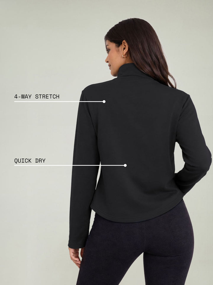 Black Adaptive Half Zip