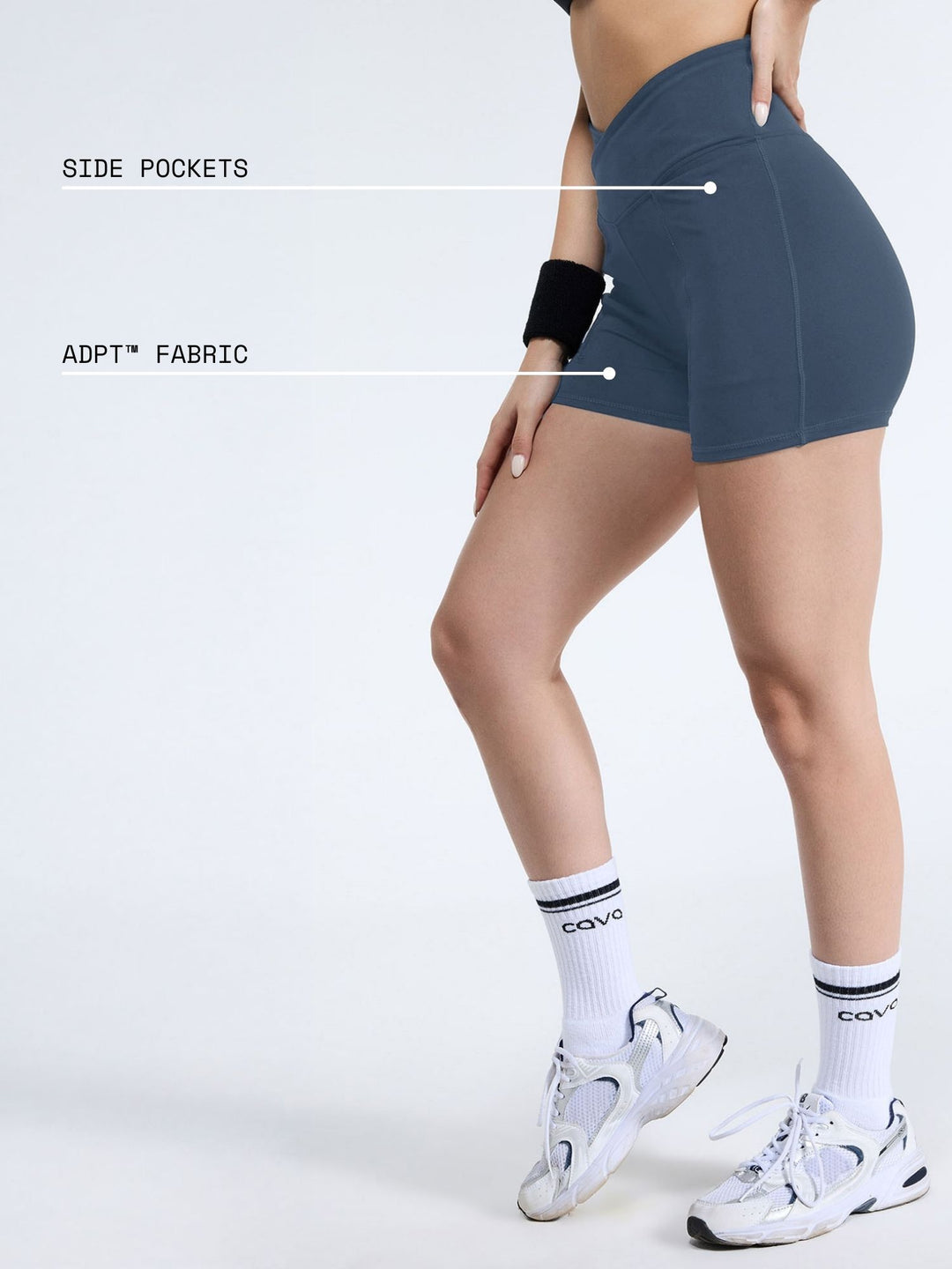 Steel Blue Hourglass Booty Shorts