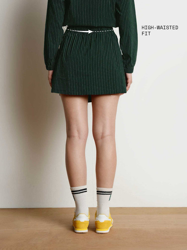 Pine Stripe Wrap Woven Skorts