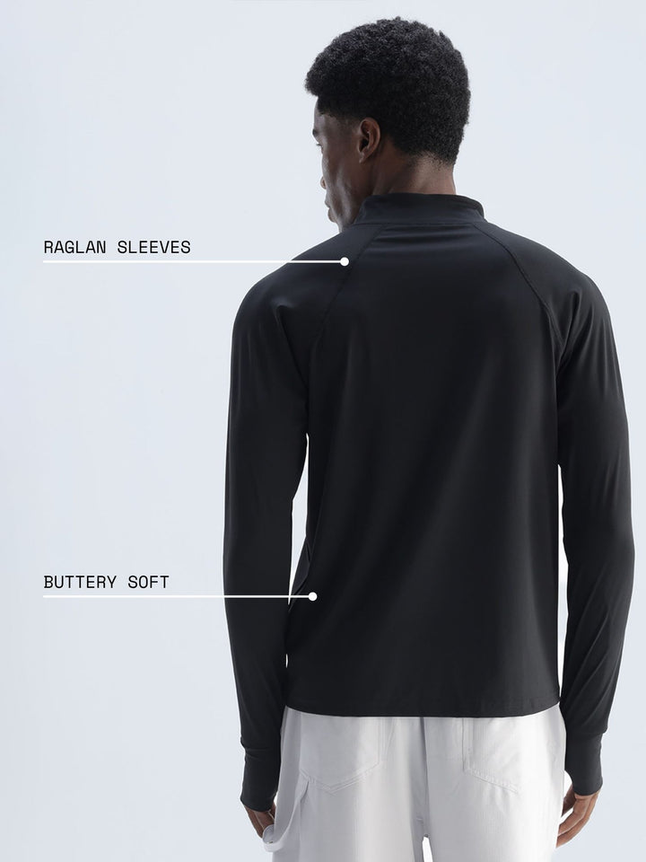Black Athletic Quarter-Zip