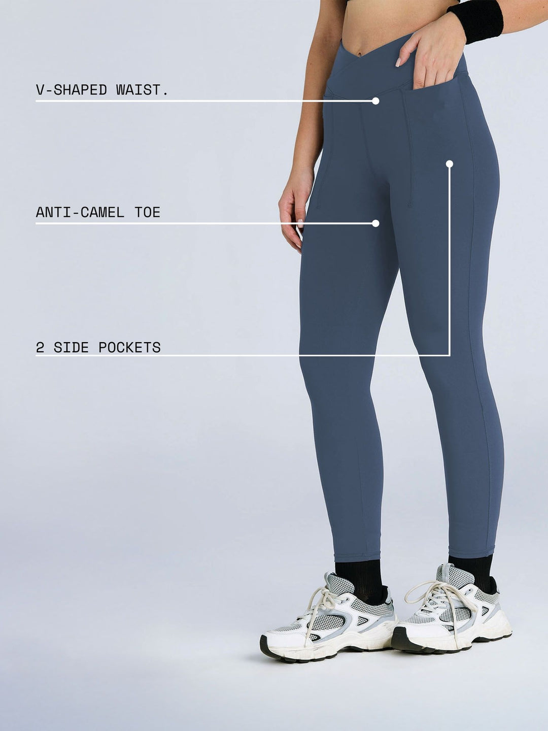 Steel Blue Hourglass Snug Leggings