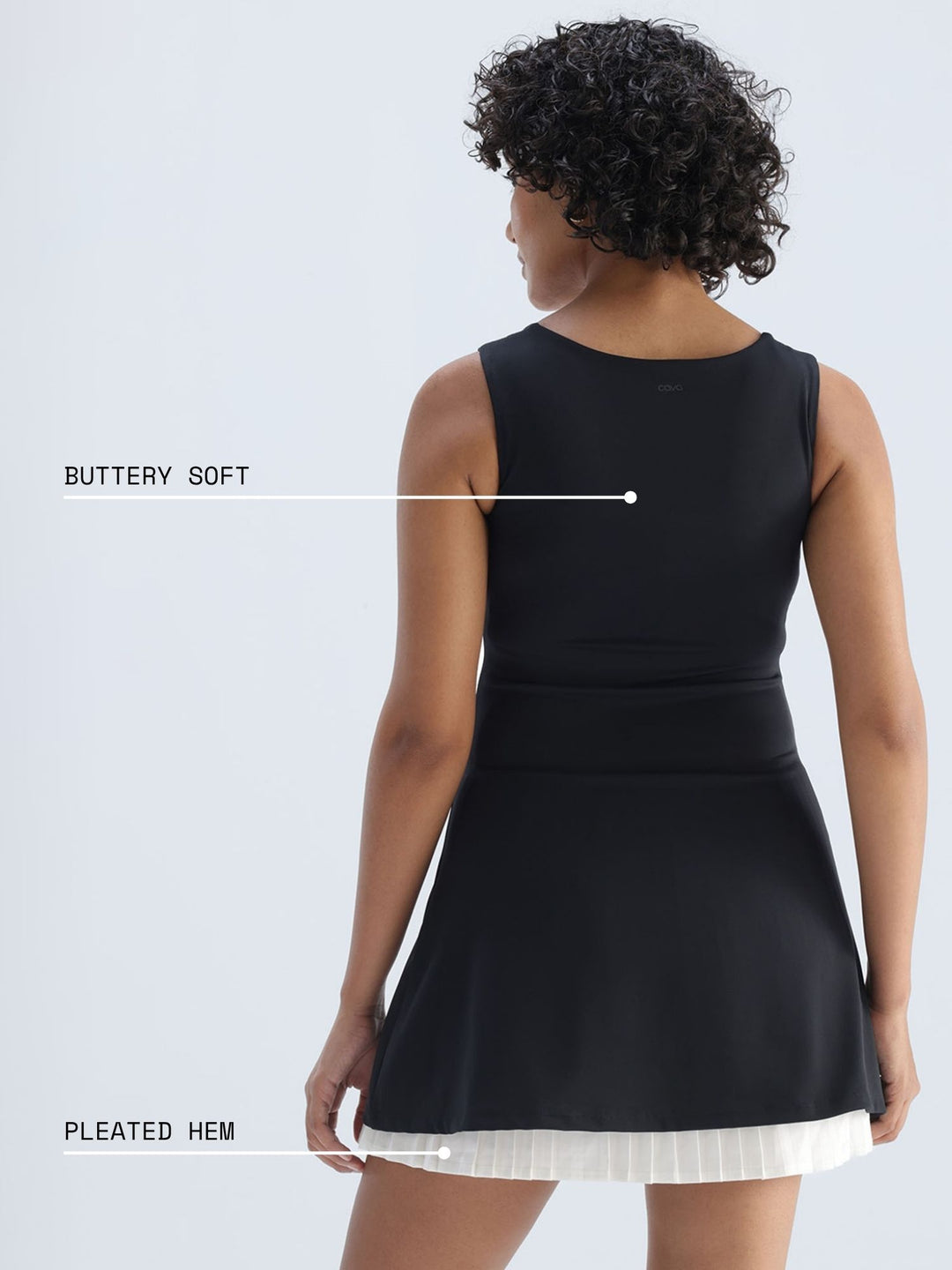 Black Pleated Mini Dress
