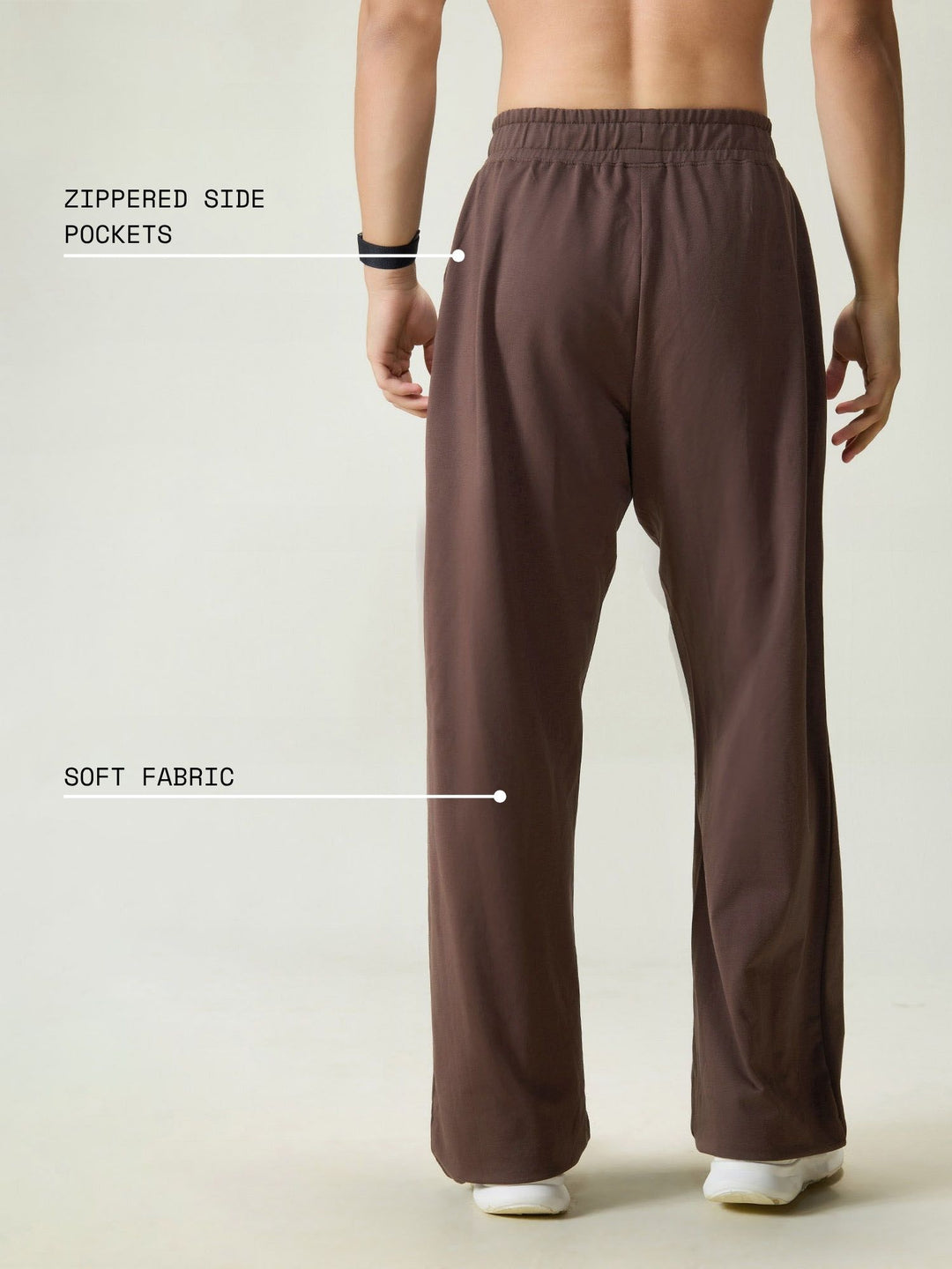 Brown Wide Leg Joggers