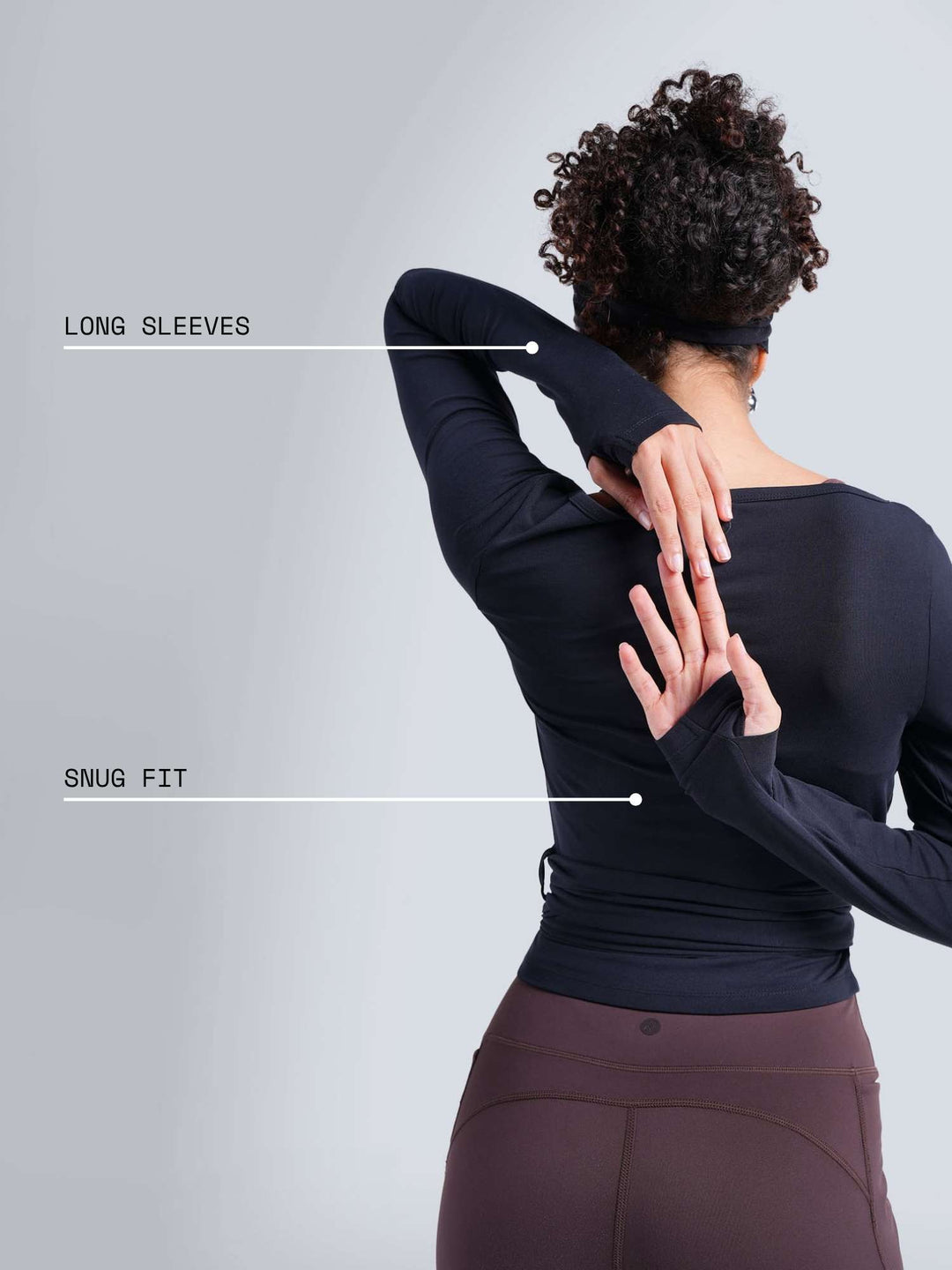 Black Cotton Wrap Top