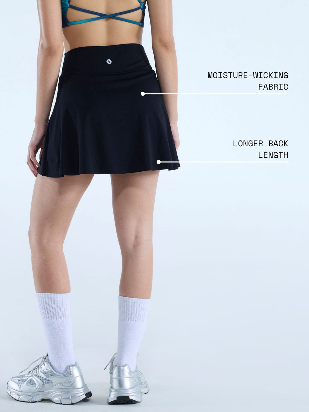 Black Hourglass Swirl Skorts