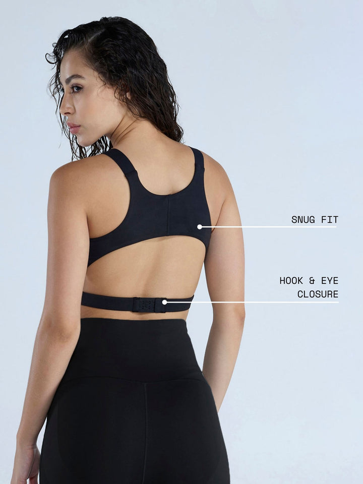 Black Studio Compression Sports Bra