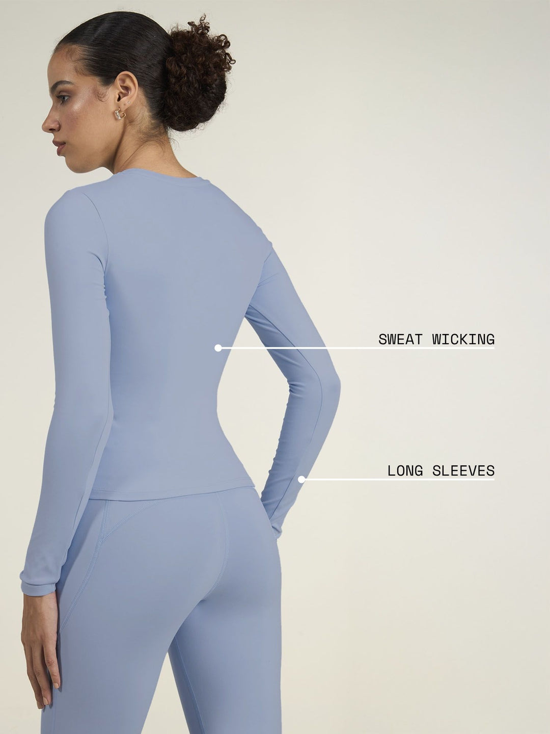 Storm Blue Sculpt Crew Top