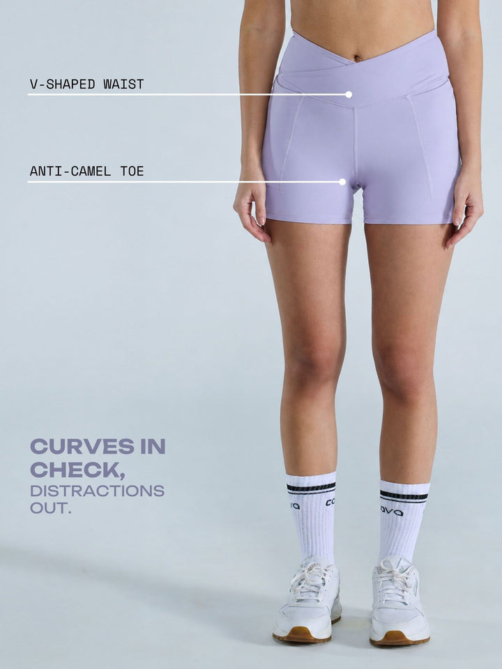 Lilac Hourglass Booty Shorts