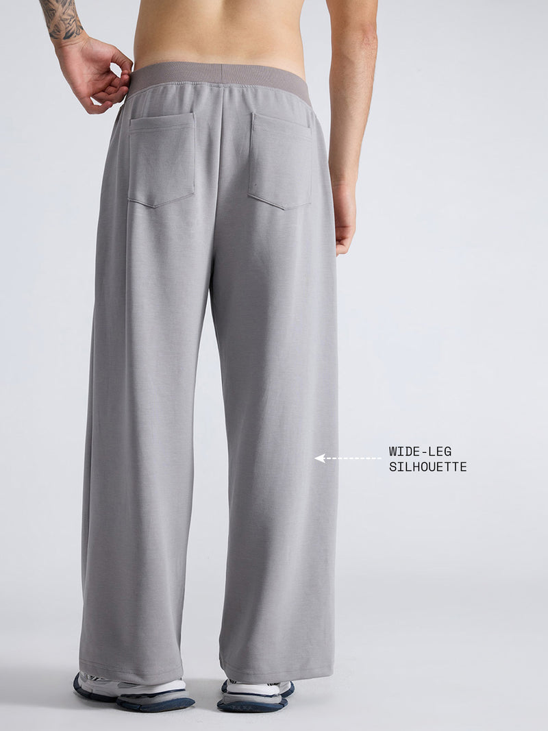 Grey Mello Wide Leg Joggers - Men