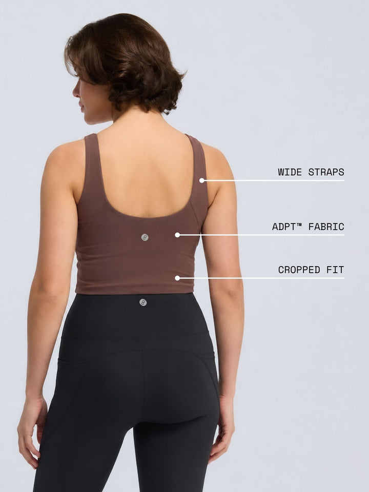 Brown Refine Crop Tank