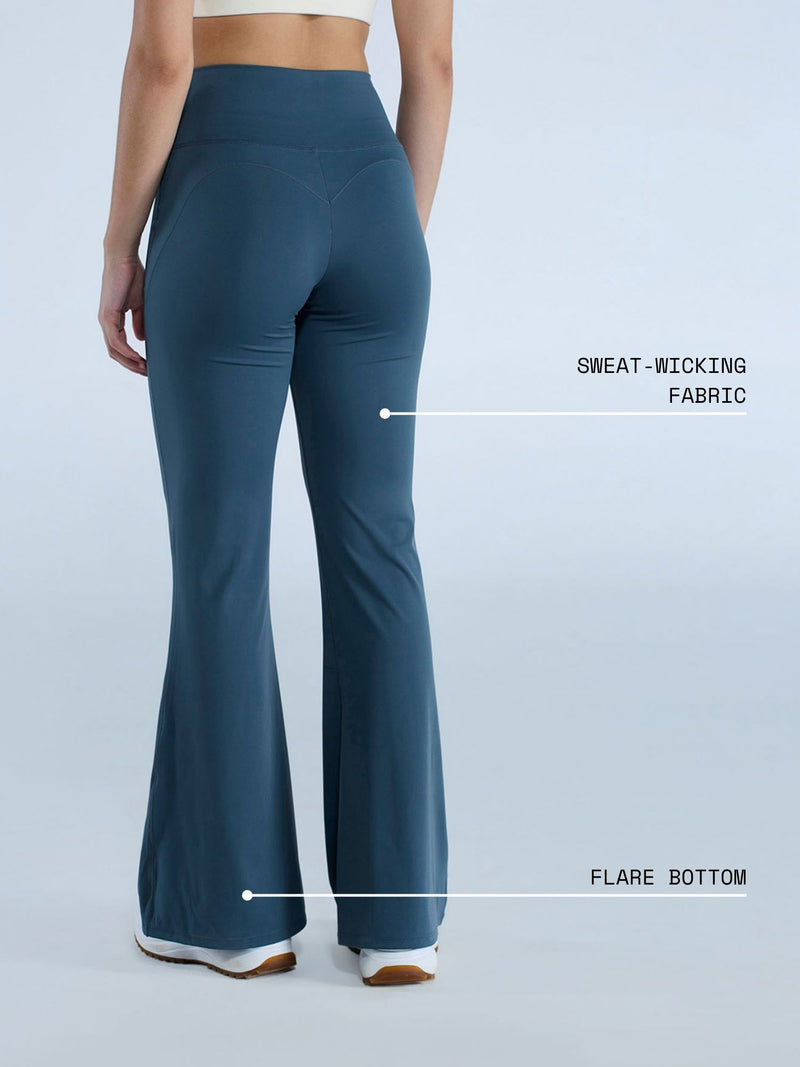 Slate Contour Flared Leggings