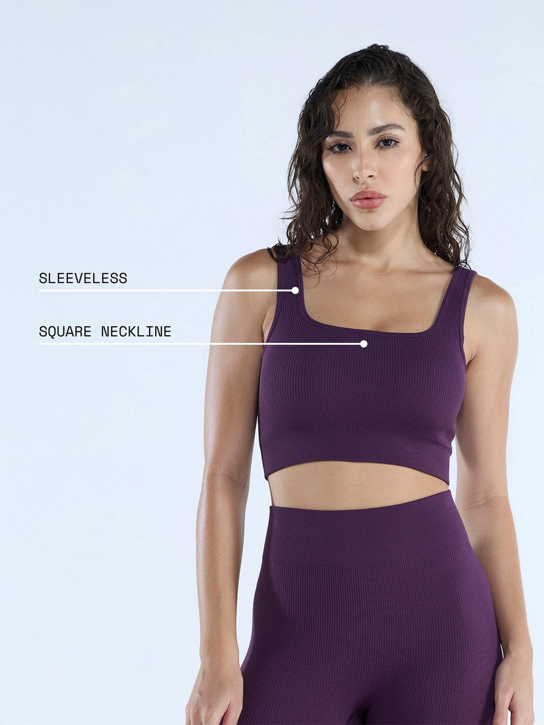 Plum Contoured Seamless Sports Bra