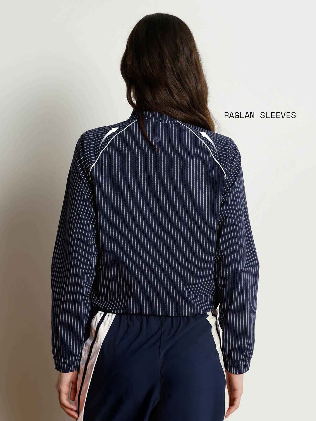 Navy Stripe Rally Quarter Zip Jacket