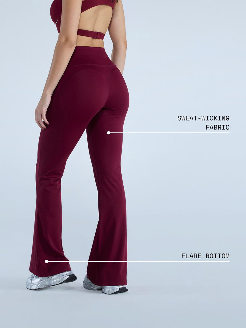 Cherry Contour Flared Leggings