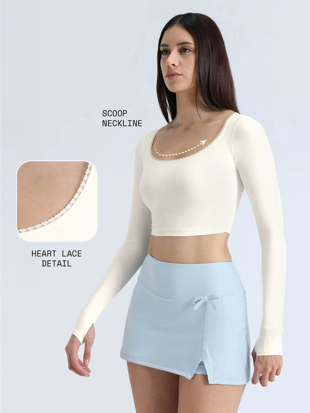 Ivory Lace Scoop Neck Top