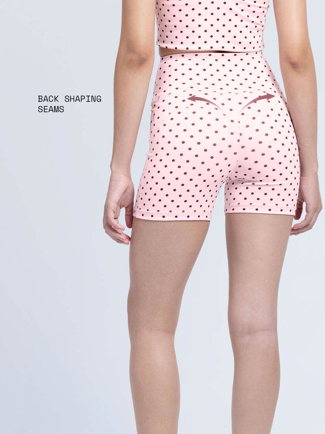 Blush Polka Contour Booty Shorts