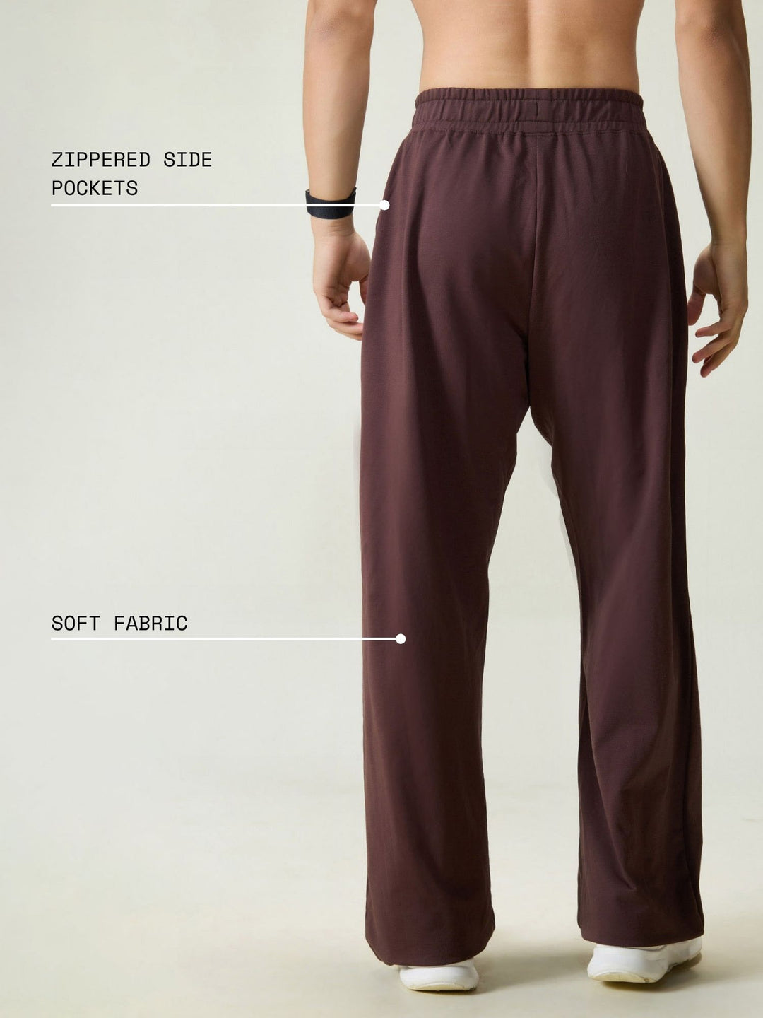 Brown Wide Leg Joggers