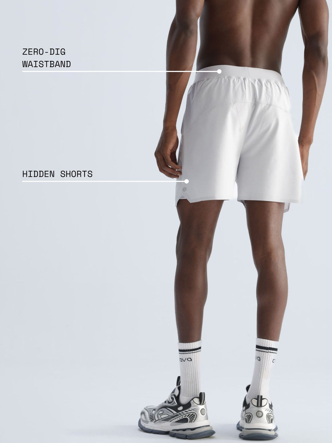 Light Grey 5" Double Layer Rift Shorts