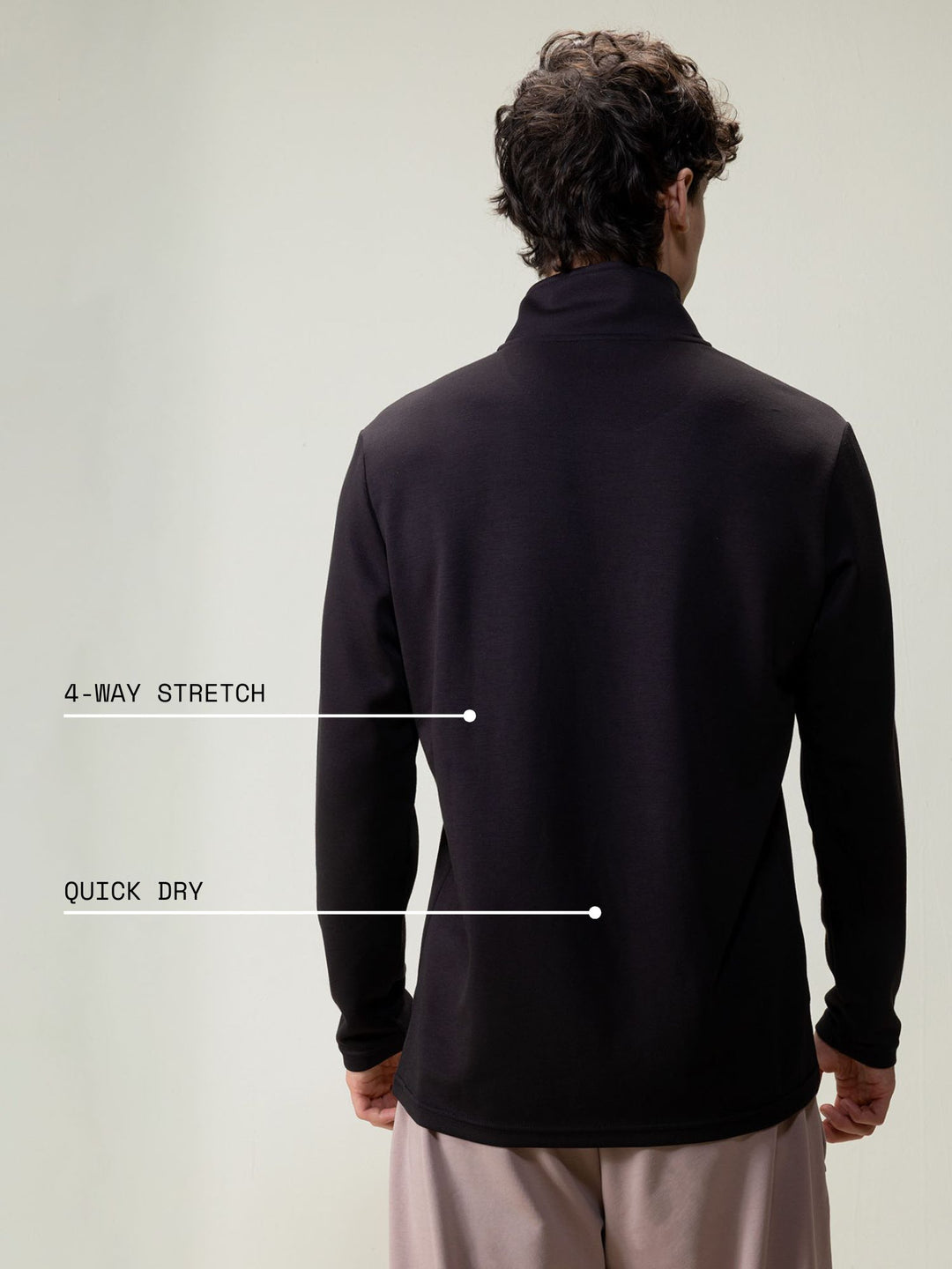 Black Modal Half Zip