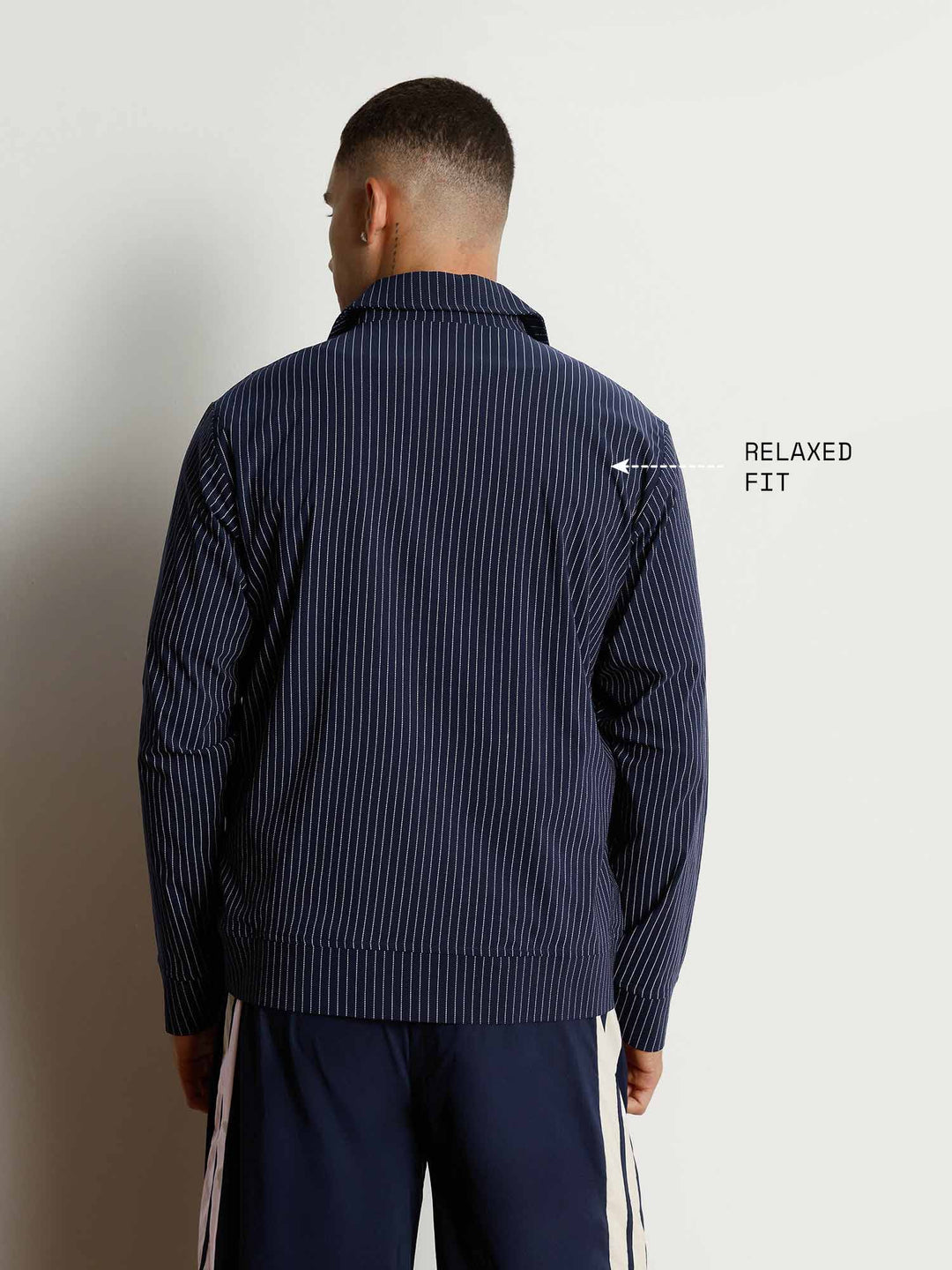 Navy Striped Shacket