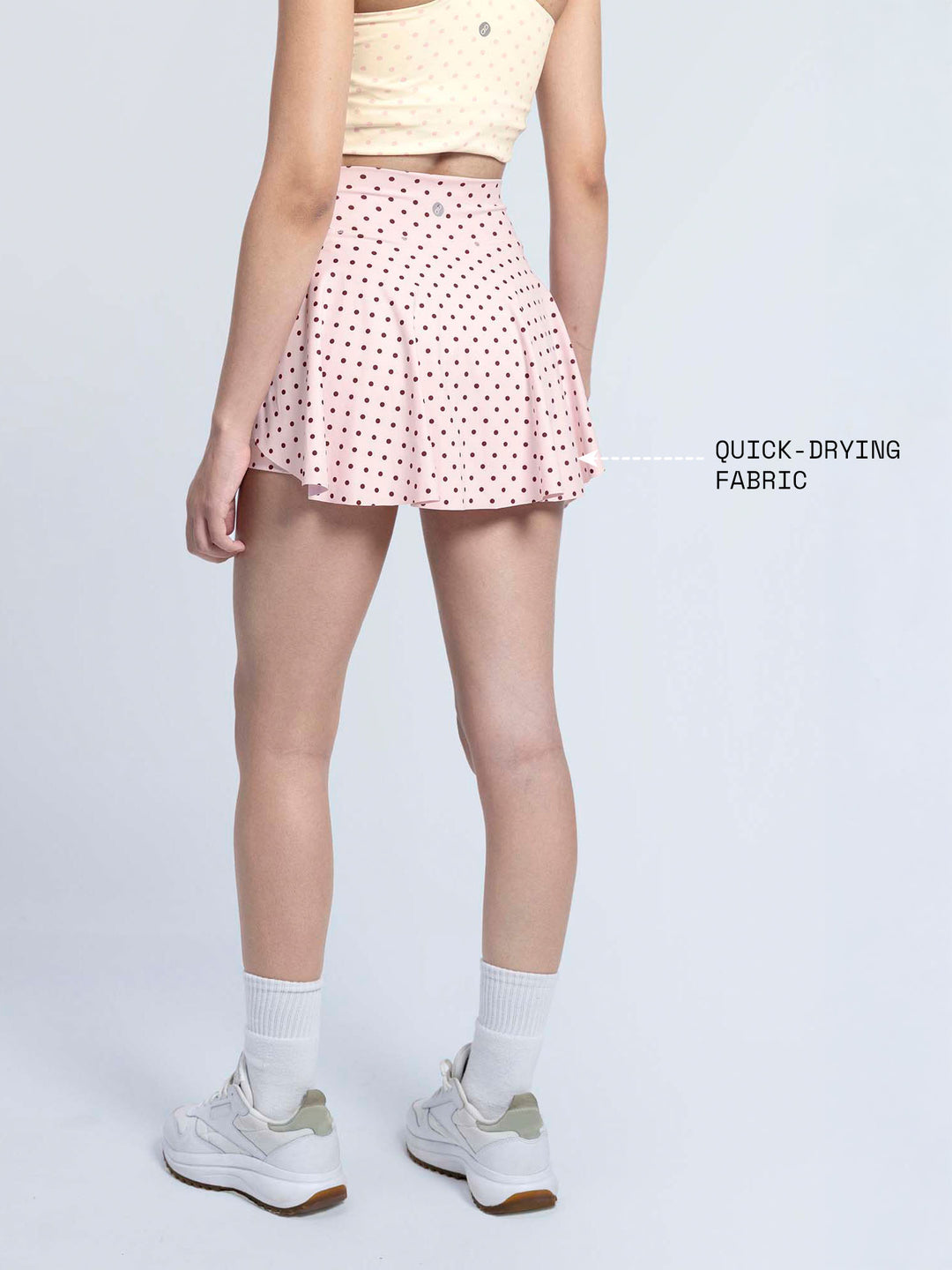 Blush Polka Swirl Tennis Skorts