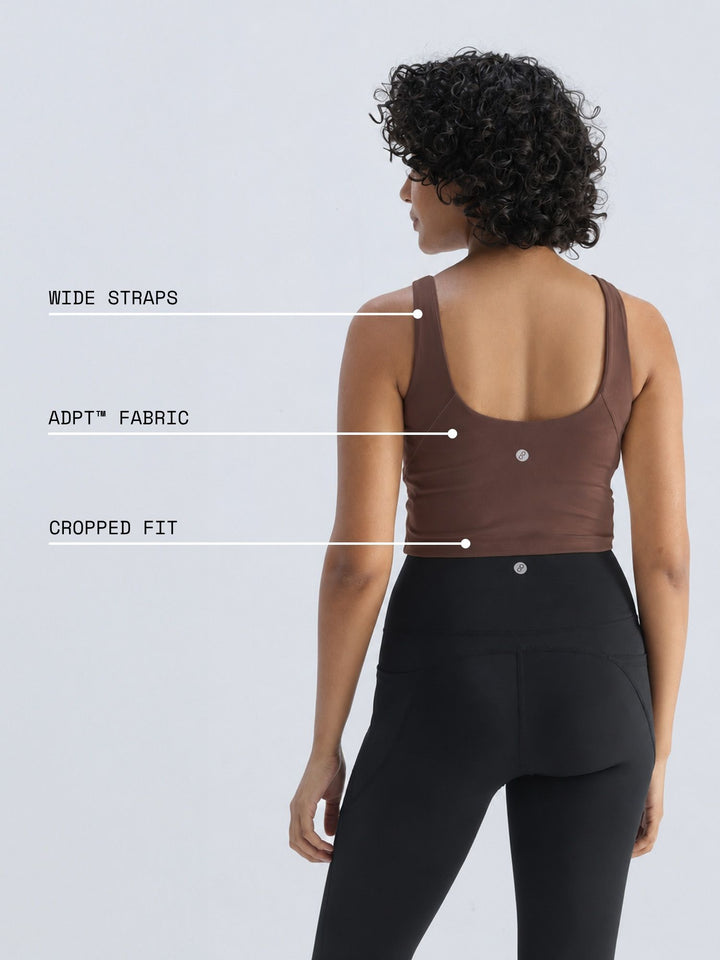 Brown Refine Crop Tank