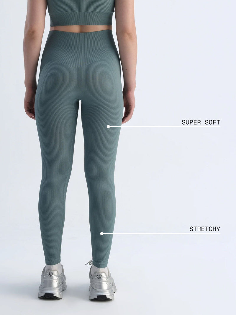 Slate Blue Seamless Cinched Leggings