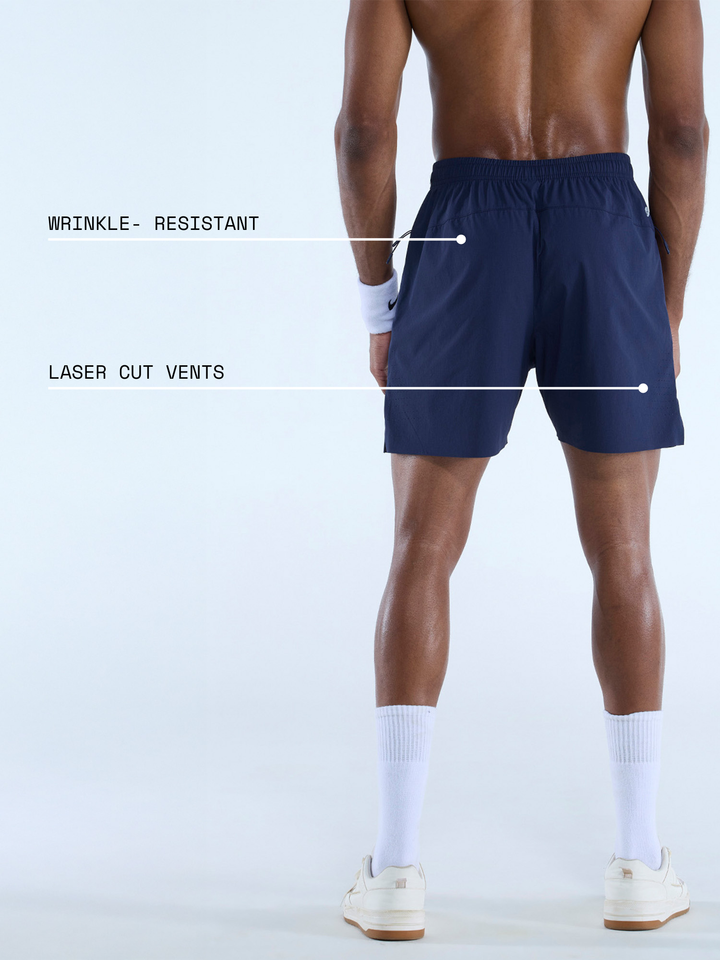 Navy 5" Train-In Shorts