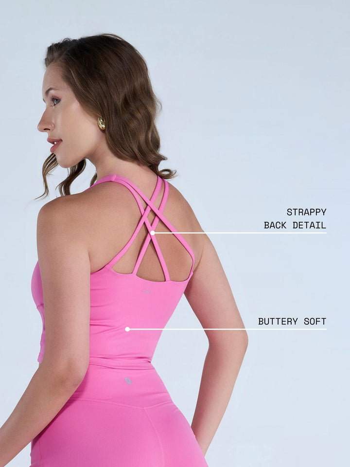 Pink Heartline Sports Bra