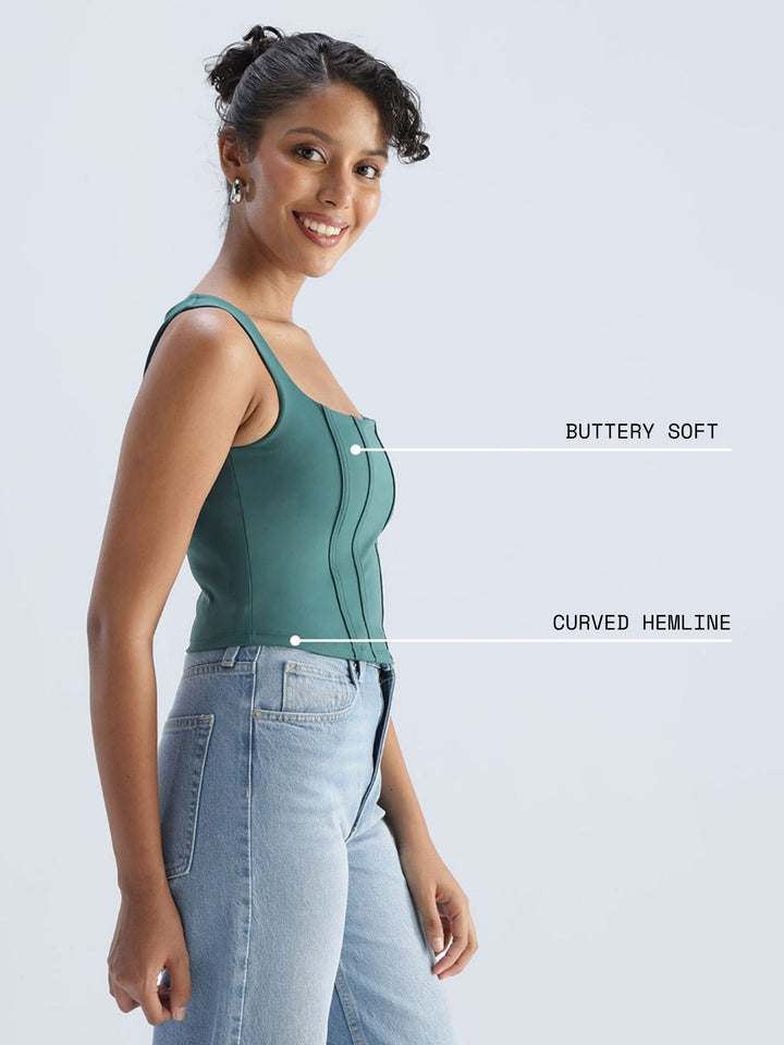 Green Club Corset Top