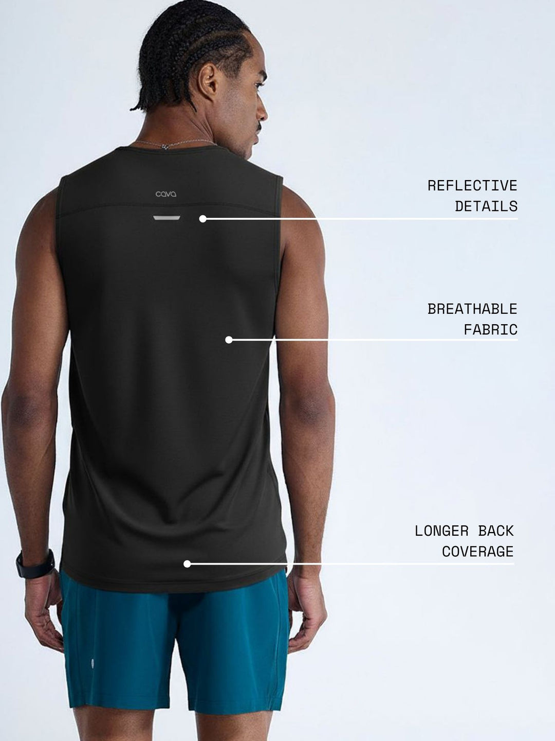 Black Ozone Sleeveless Tank