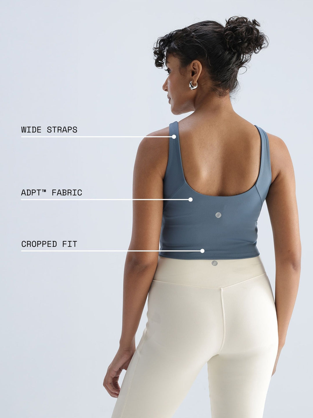 Steel Blue Refine Crop Tank