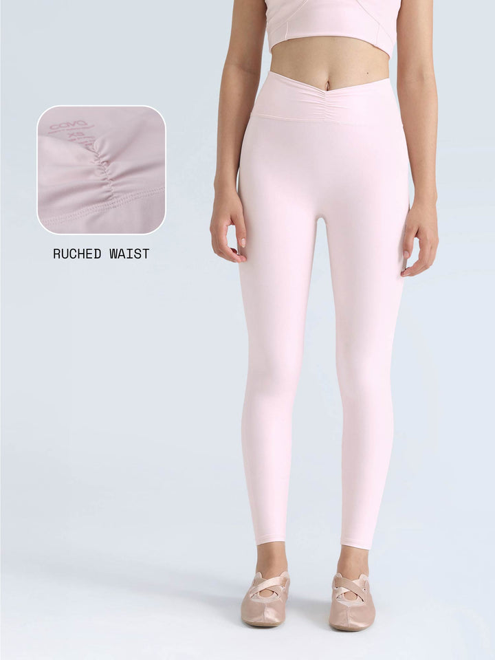 Blush Ruched Snug Leggings