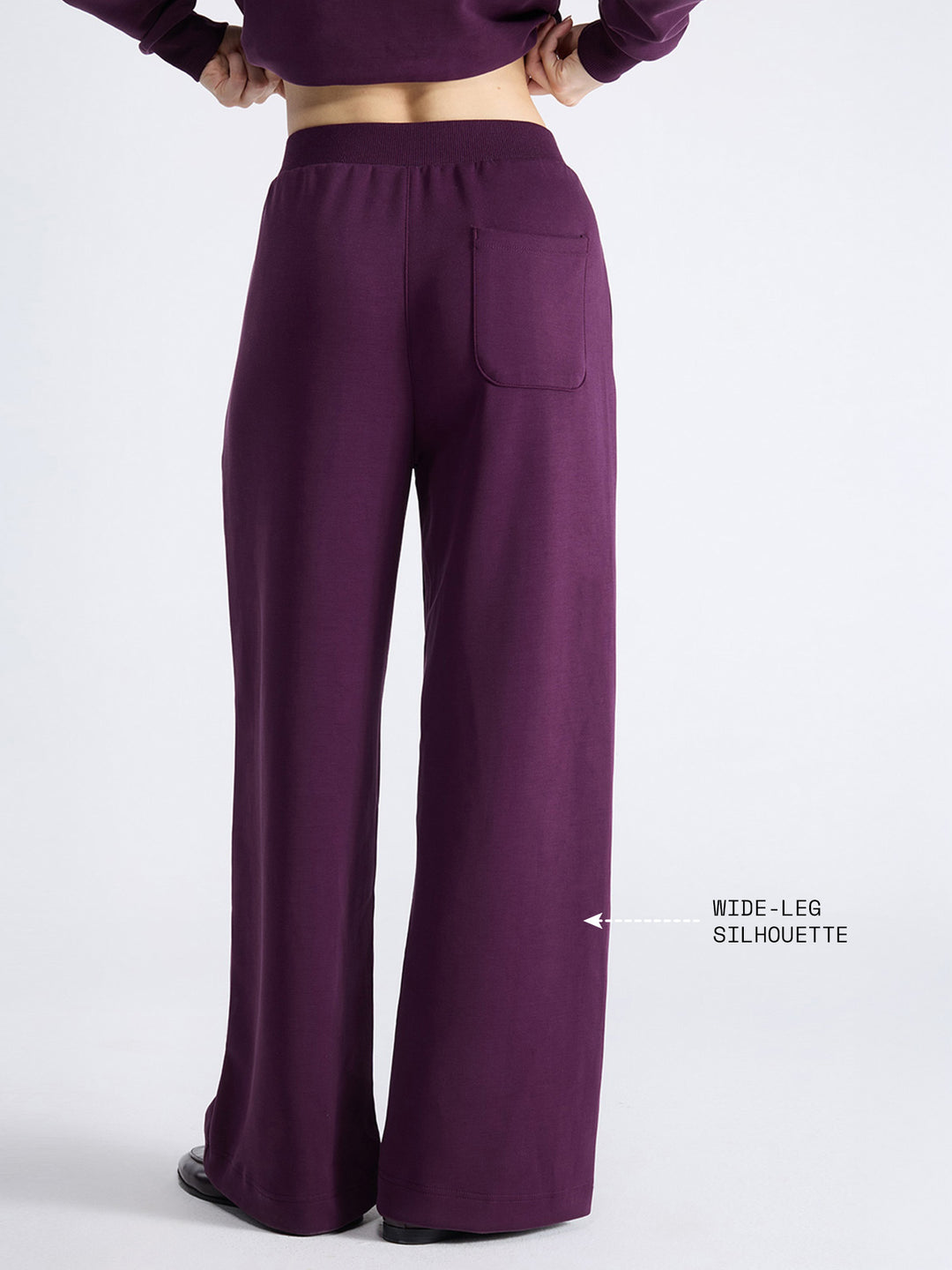 Grape Mello Wide Leg Joggers - Women