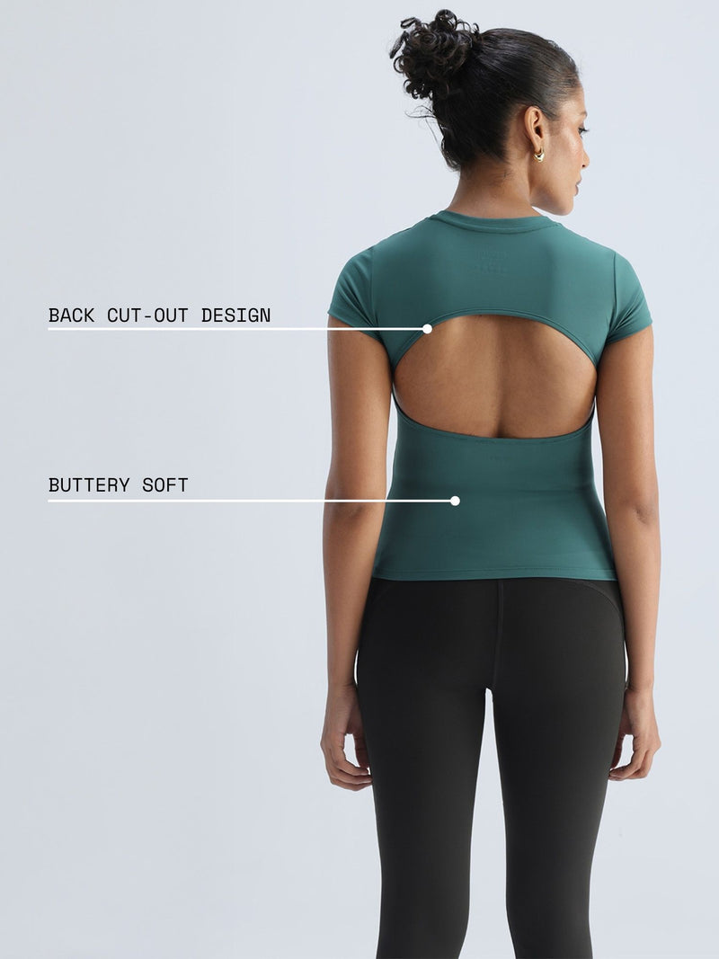 Green Sleek Backless Built-in Top