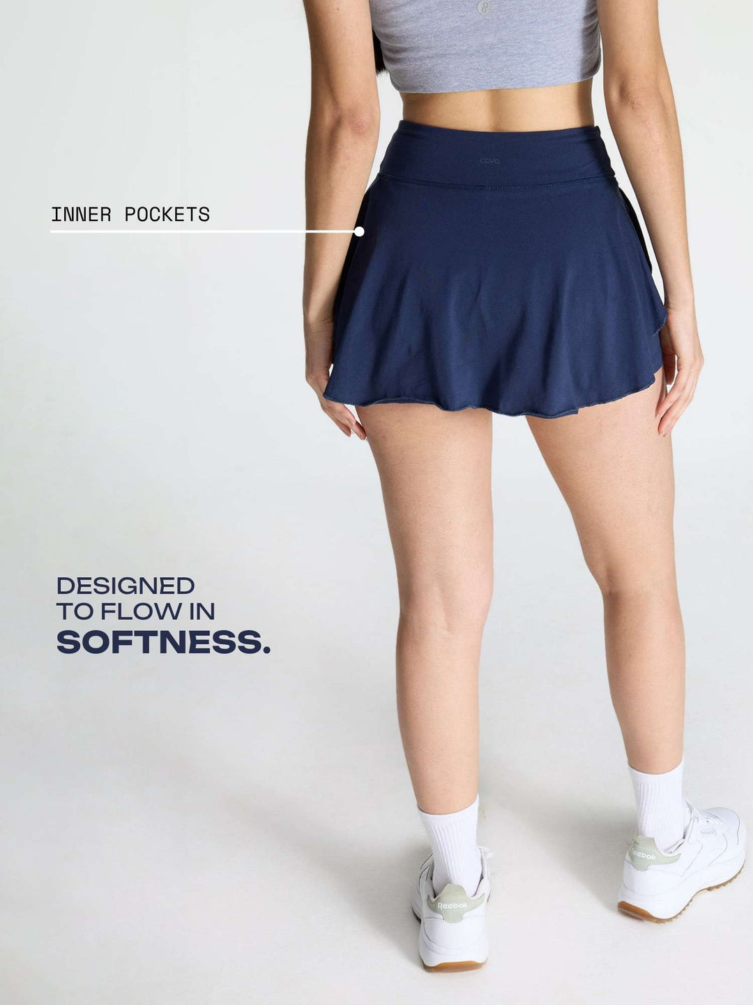 Navy Cotton Twirl Skorts