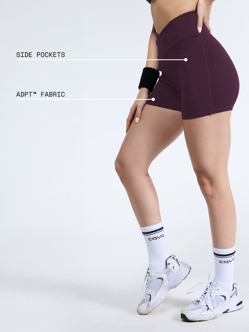 Wine Hourglass Booty Shorts