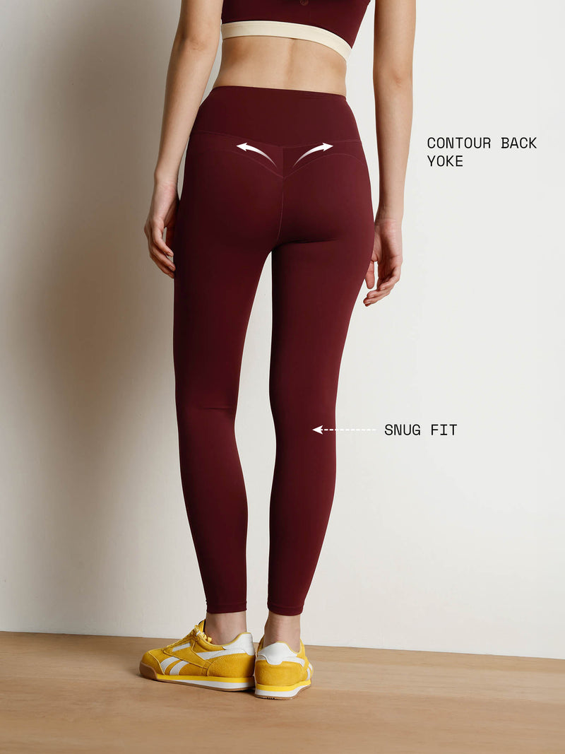 Maroon Contour Snug Leggings