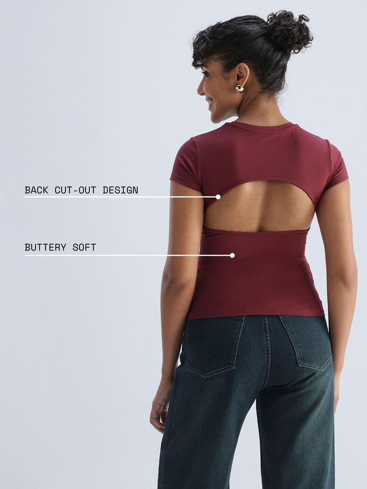Cherry Sleek Backless Built-in Top
