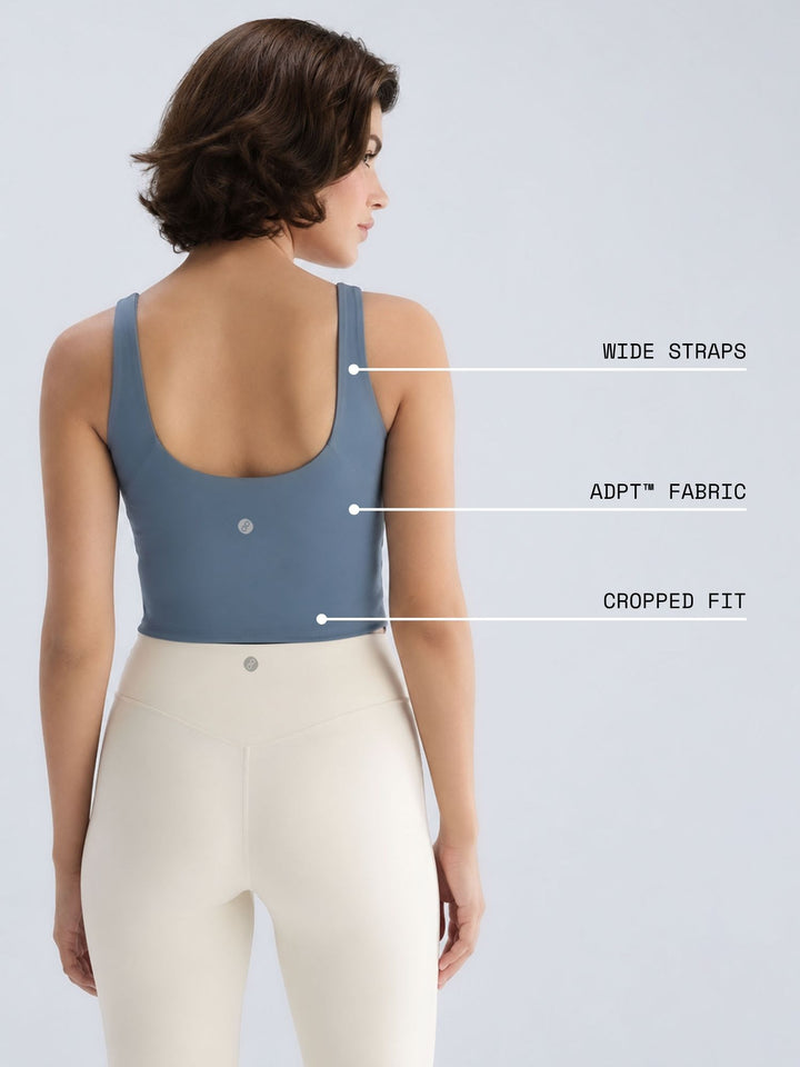 Steel Blue Refine Crop Tank
