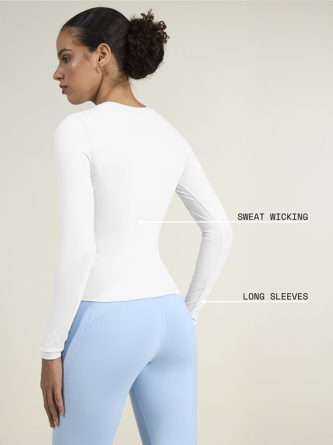 White Sculpt Crew Top