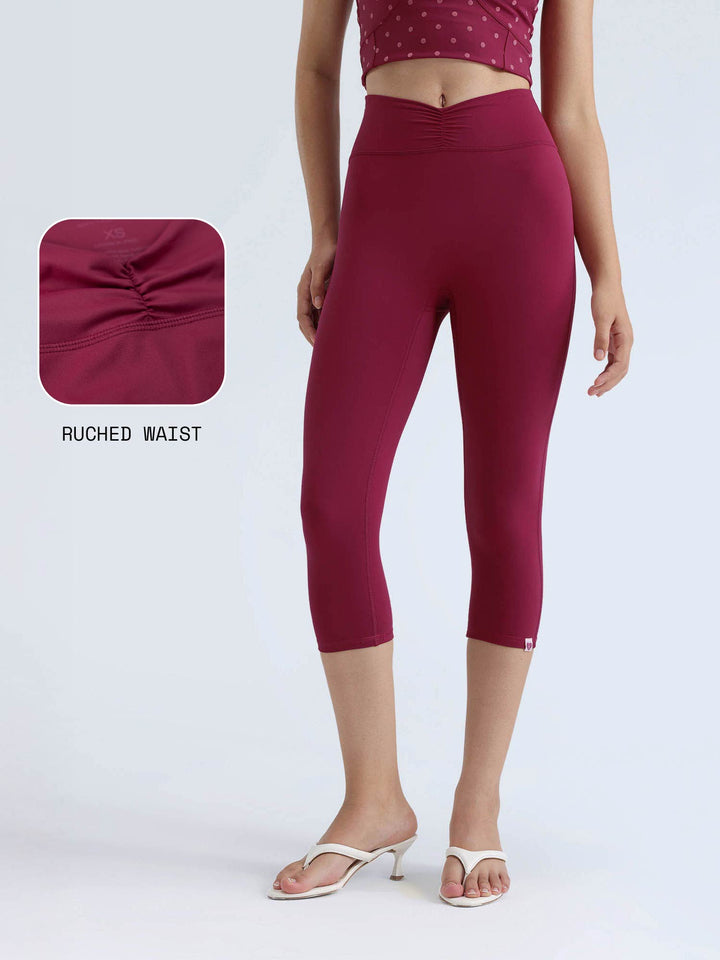 Berry Ruched Capri