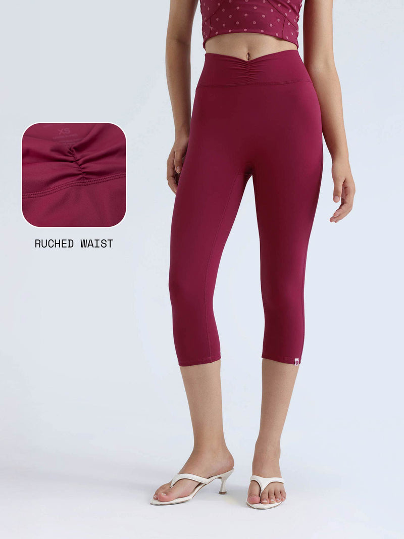 Berry Ruched Capri