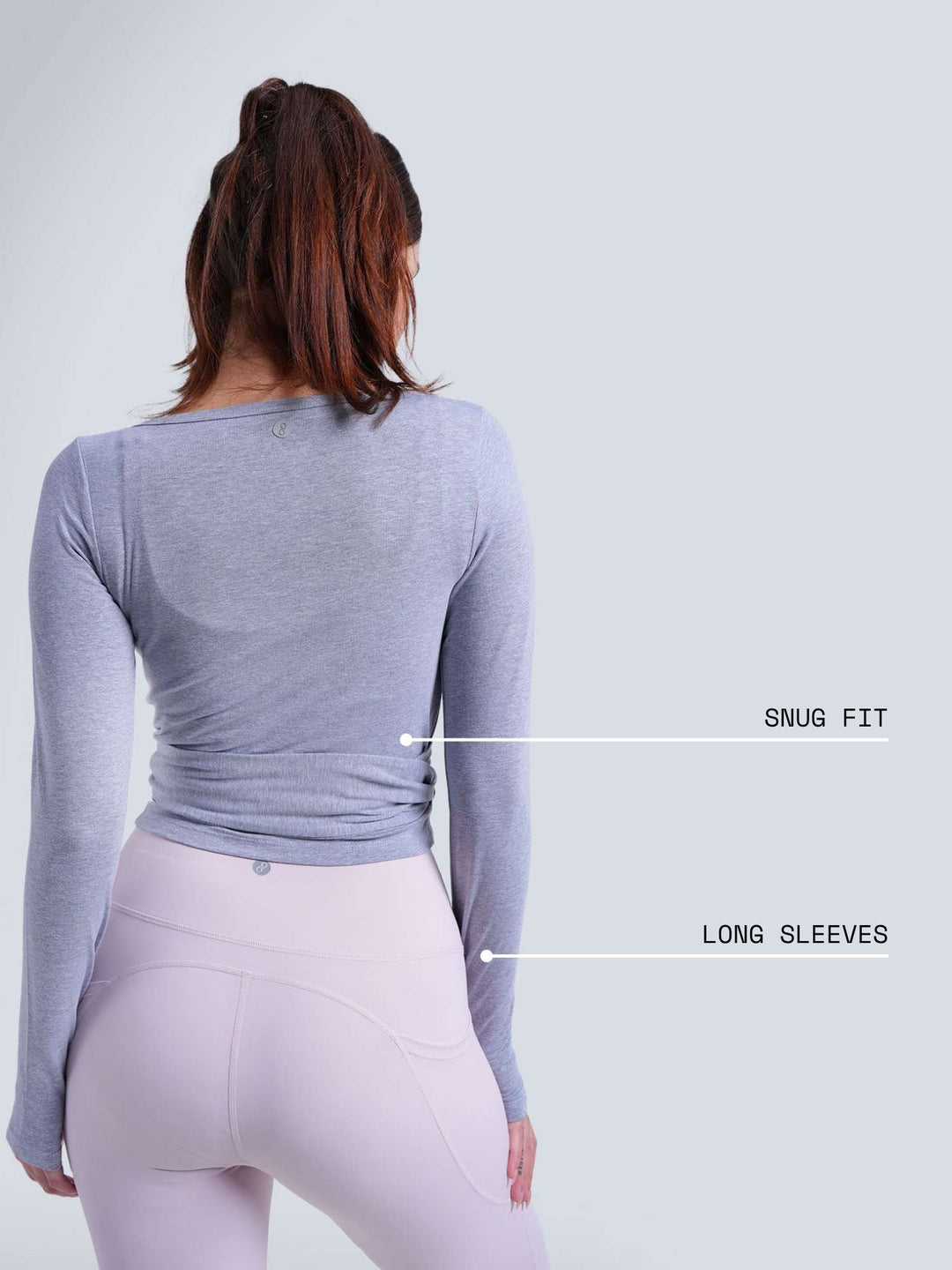 Grey Cotton Wrap Top