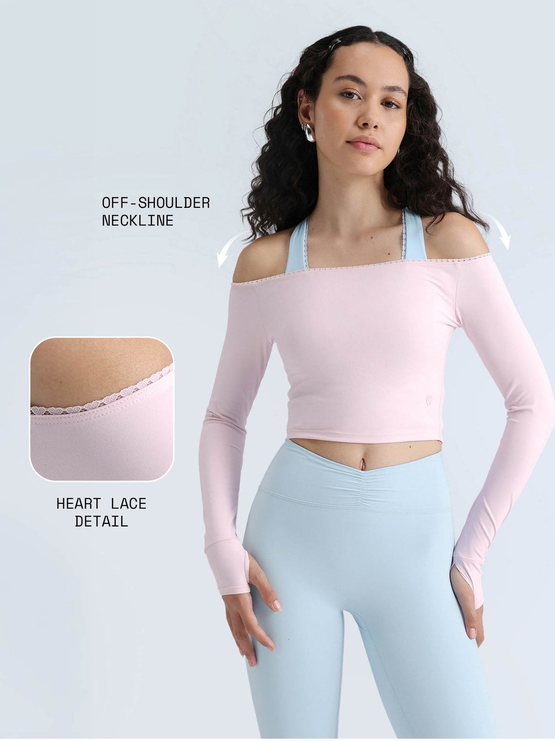 Blush Lace Off-Shoulder Top